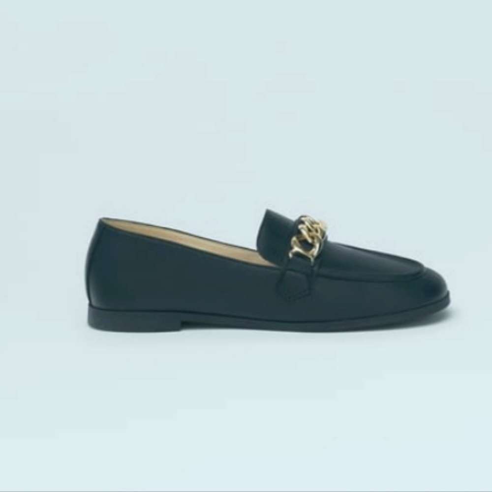 11 (7.0 INCHES) Zara CHAIN Loafers black
